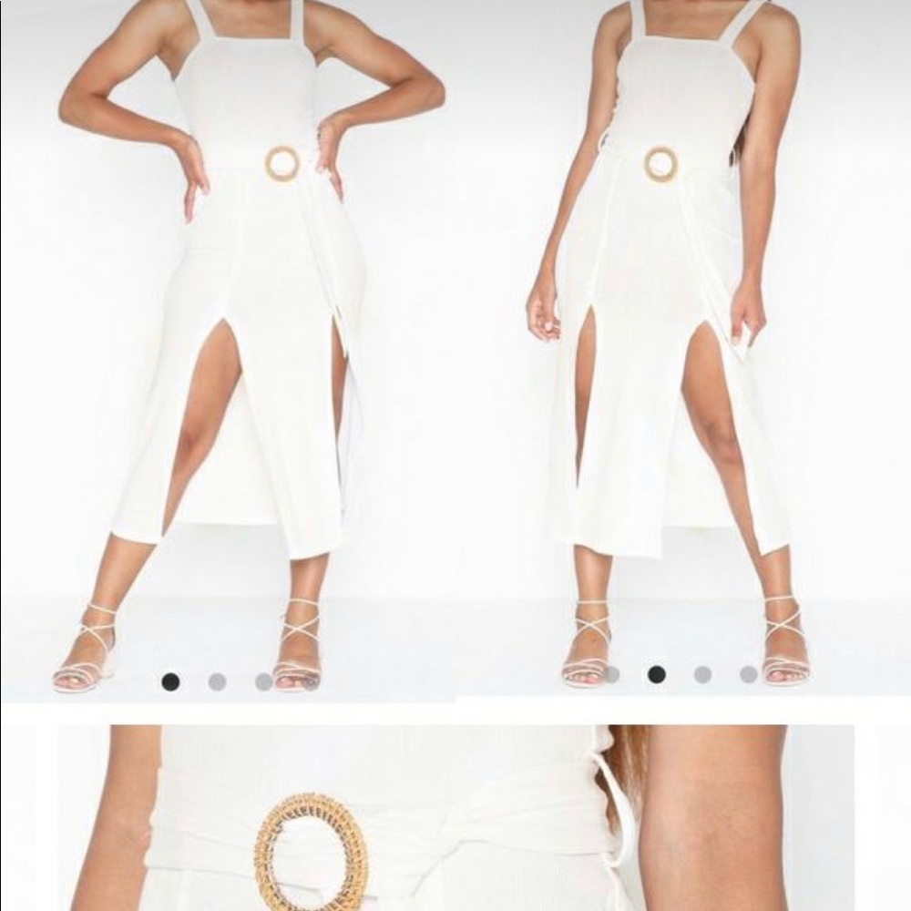 Topshop White Midi Dress